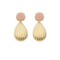 Shell and Dome Stone Earrings
