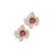 Color Coated Flower Earrings
