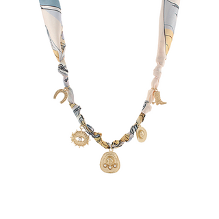 Multi Western Charm Scarf Necklace