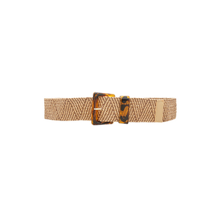 Tortoise Buckle Straw Belt