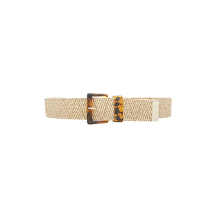 Tortoise Buckle Straw Belt