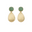 Shell and Dome Stone Earrings