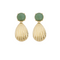 Shell and Dome Stone Earrings