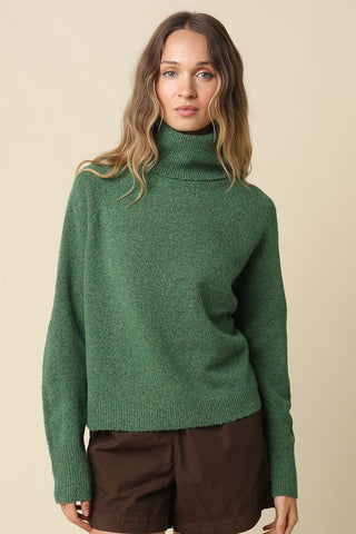 Spruced Up Turtleneck Sweater
