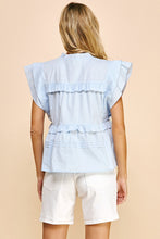 Load image into Gallery viewer, Blue-tiful Ruffle Top
