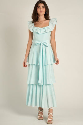 Mint to Be Tiered Maxi Dress