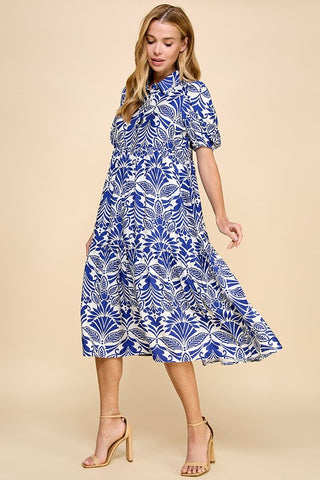 Prim And Proper Tiered Midi Dress
