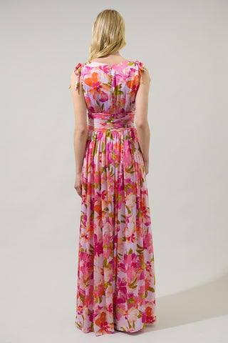 Garden Gala Pleated Maxi Dress