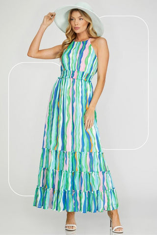 Twilight Waves Maxi Dress