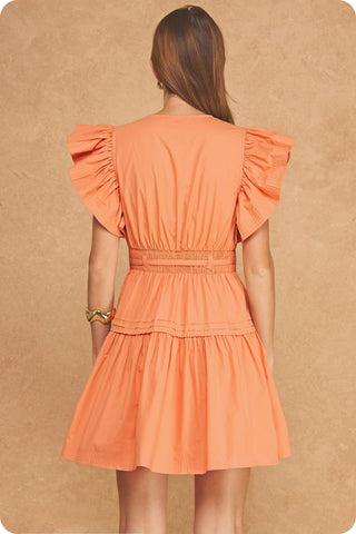 Poplin Perfection Tie Waist Dress