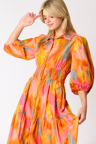 Autumn Sunset Maxi Dress