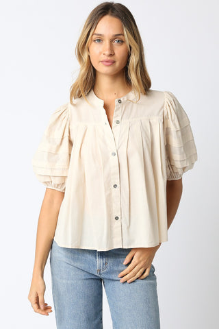Stay Neutral Button Up Top