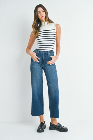 Just Black Scissor Cut Wide Leg Jeans