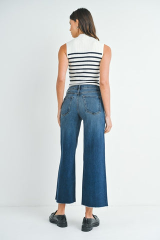 Just Black Scissor Cut Wide Leg Jeans