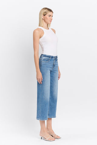 Flying Monkey High Rise Crop Wide Leg Jeans