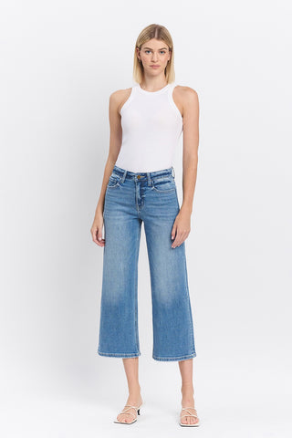 Flying Monkey High Rise Crop Wide Leg Jeans