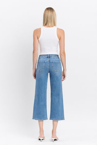 Flying Monkey High Rise Crop Wide Leg Jeans