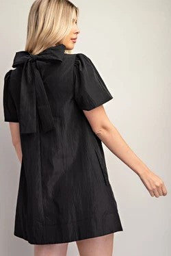 Black Bow Tie Affair Dress