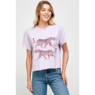 Tigers Vintage Graphic Crop Top