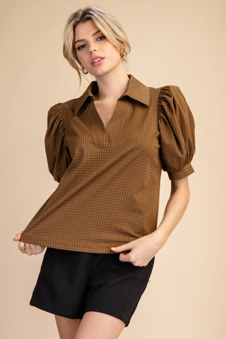 Down To Earth Collar Top