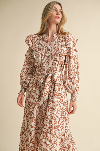 Petal Promise Tie Waist Midi Dress