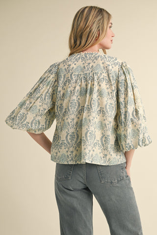 Laced With Grace Printed Top