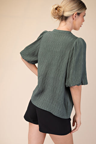 Textured Me Later Top