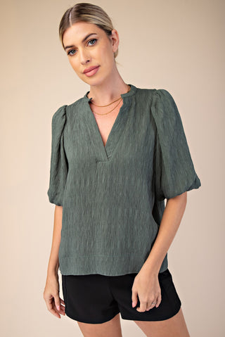 Textured Me Later Top