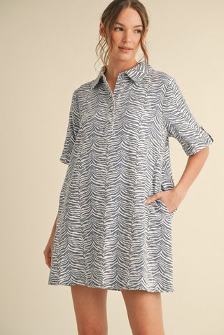 Untamed Lines Zebra Print Dress