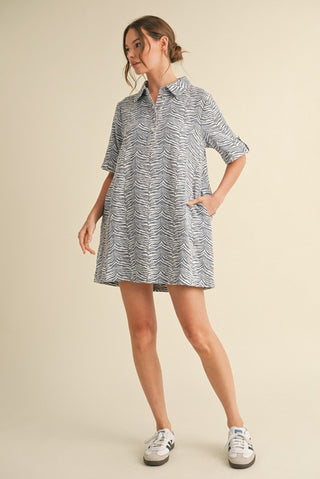 Untamed Lines Zebra Print Dress