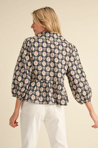 Spring Fling Floral Bow Top