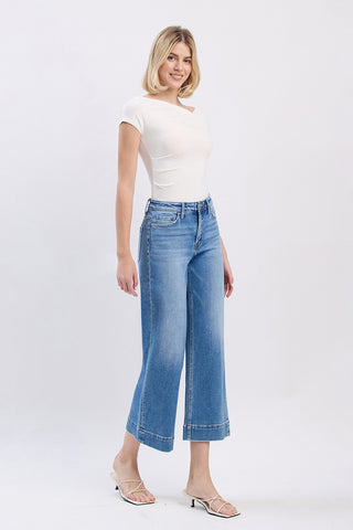 Flying Monkey High Rise Crop Wide Leg Jeans