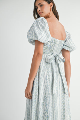 Puff Puff Bloom Floral Midi Dress