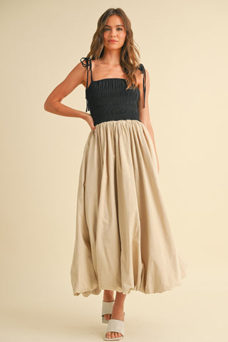Block Party Contrasted Midi Dress