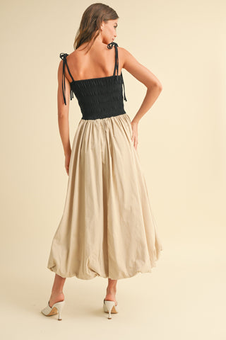 Block Party Contrasted Midi Dress