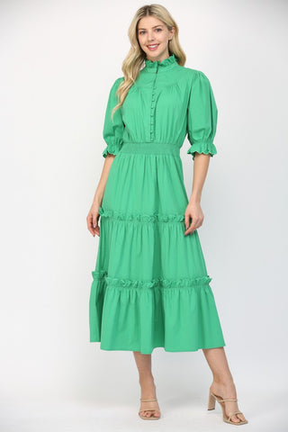 Bold And Beautiful Ruffle Maxi Dress