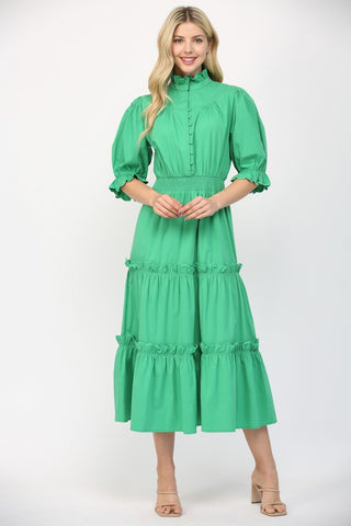 Bold And Beautiful Ruffle Maxi Dress