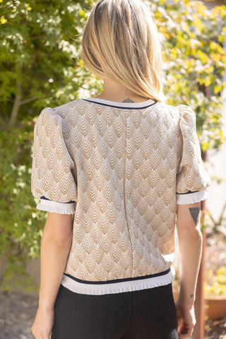 Wavy Baby Printed Knit Top