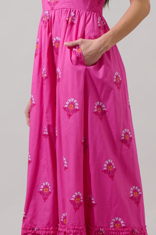 Full Floral Smocked Maxi Dress