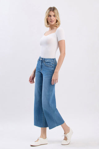 Flying Monkey High Rise Slim Wide Leg Crop Jean