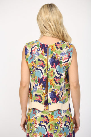 Breezy Does It Printed Top