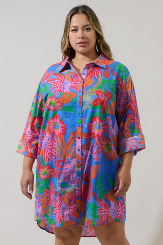 Heartbreaker Blooms Button Down Dress