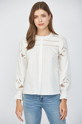All White Then Lace Top