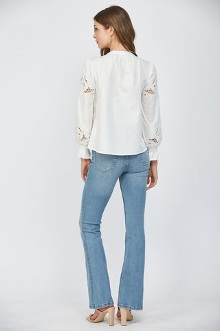 All White Then Lace Top