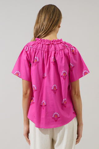 Full Floral Smocked Top