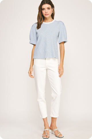 Hooked On Herringbone Knit Top