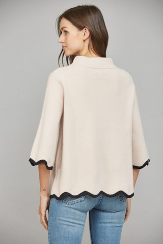 Perfectly Edged Scallop Sweater