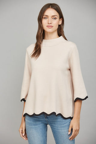 Perfectly Edged Scallop Sweater