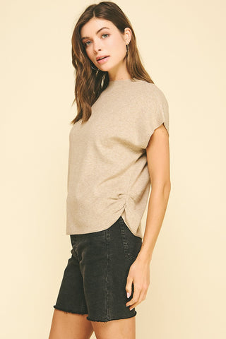 Taupe Shelf Cap Sleeve Sweater Vest