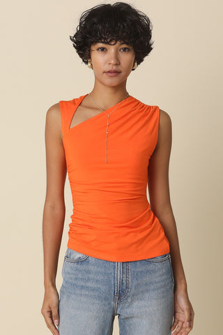 Orange Appeal Asymmetrical Top